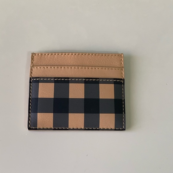 Madewell Accessories - Madewell the leather card case gingham edition